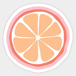 Retro Grapefruit Sticker